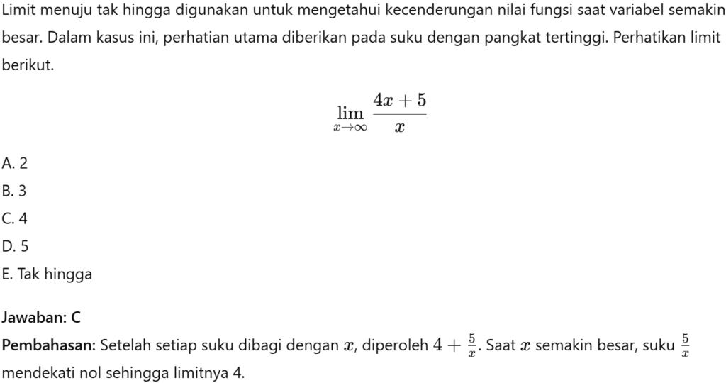 Soal Limit