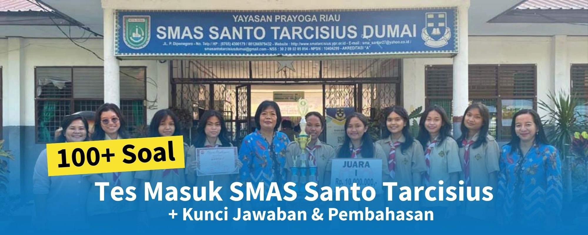 100+ Soal Tes Masuk SMAS Santo Tarcisius + Kunci Jawaban & Pembahasan